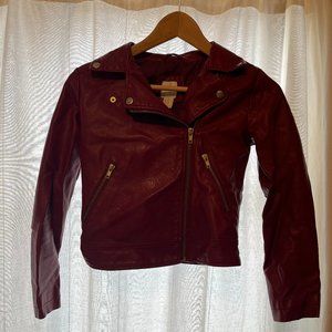 Forever 21 tween girls sz 9/10 pleather bomber jacket